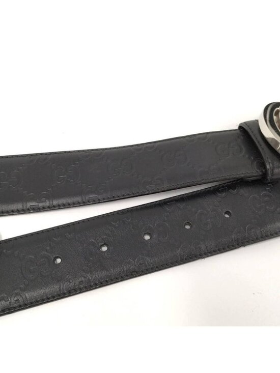 Gucci Interlocking Belt Leather Black